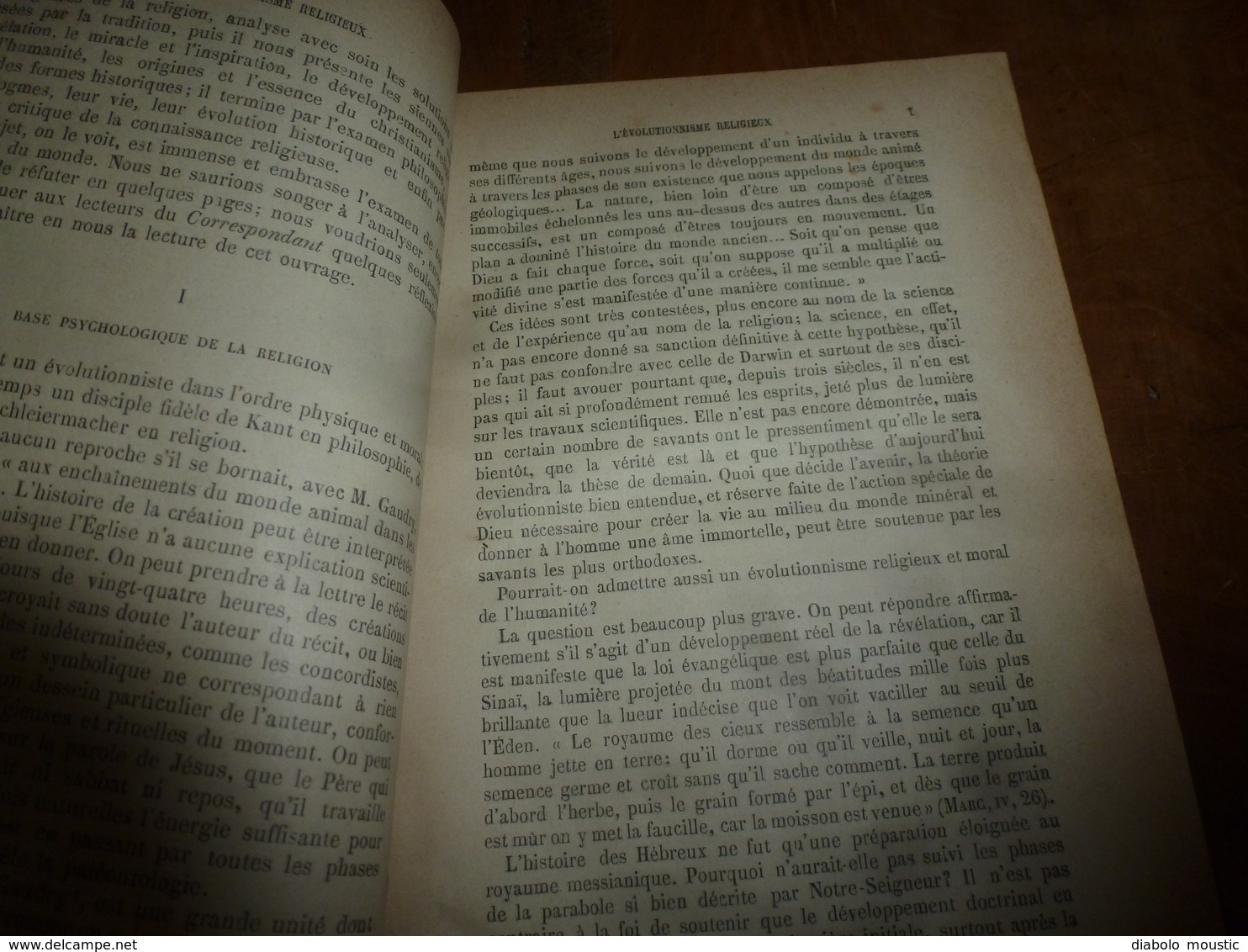 1897      L' ÉVOLUTIONNISME RELIGIEUX     à Propos D'un Ouvrage De A. Sabatier  (40 Pages) - Non Classés