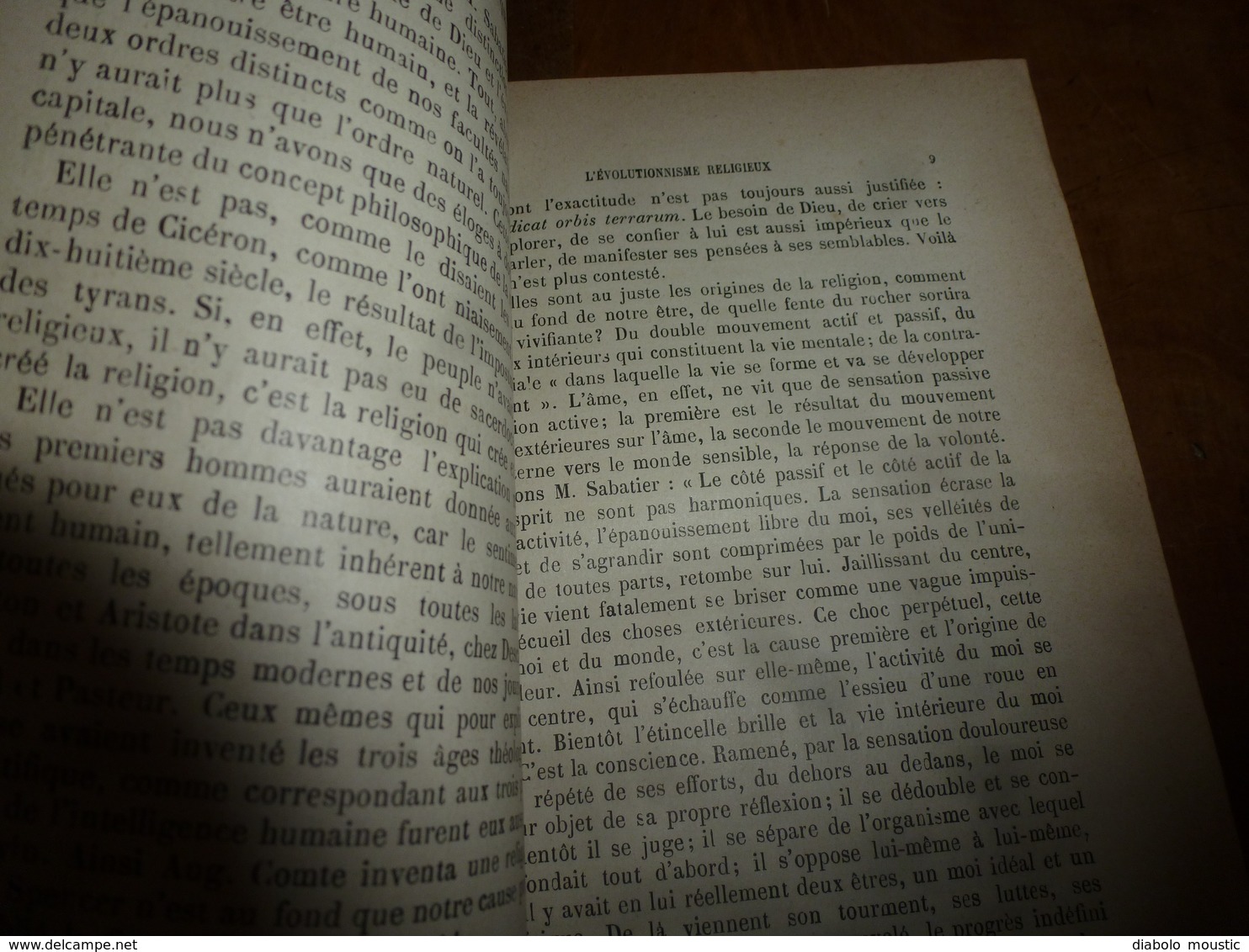 1897      L' ÉVOLUTIONNISME RELIGIEUX     à Propos D'un Ouvrage De A. Sabatier  (40 Pages) - Non Classés