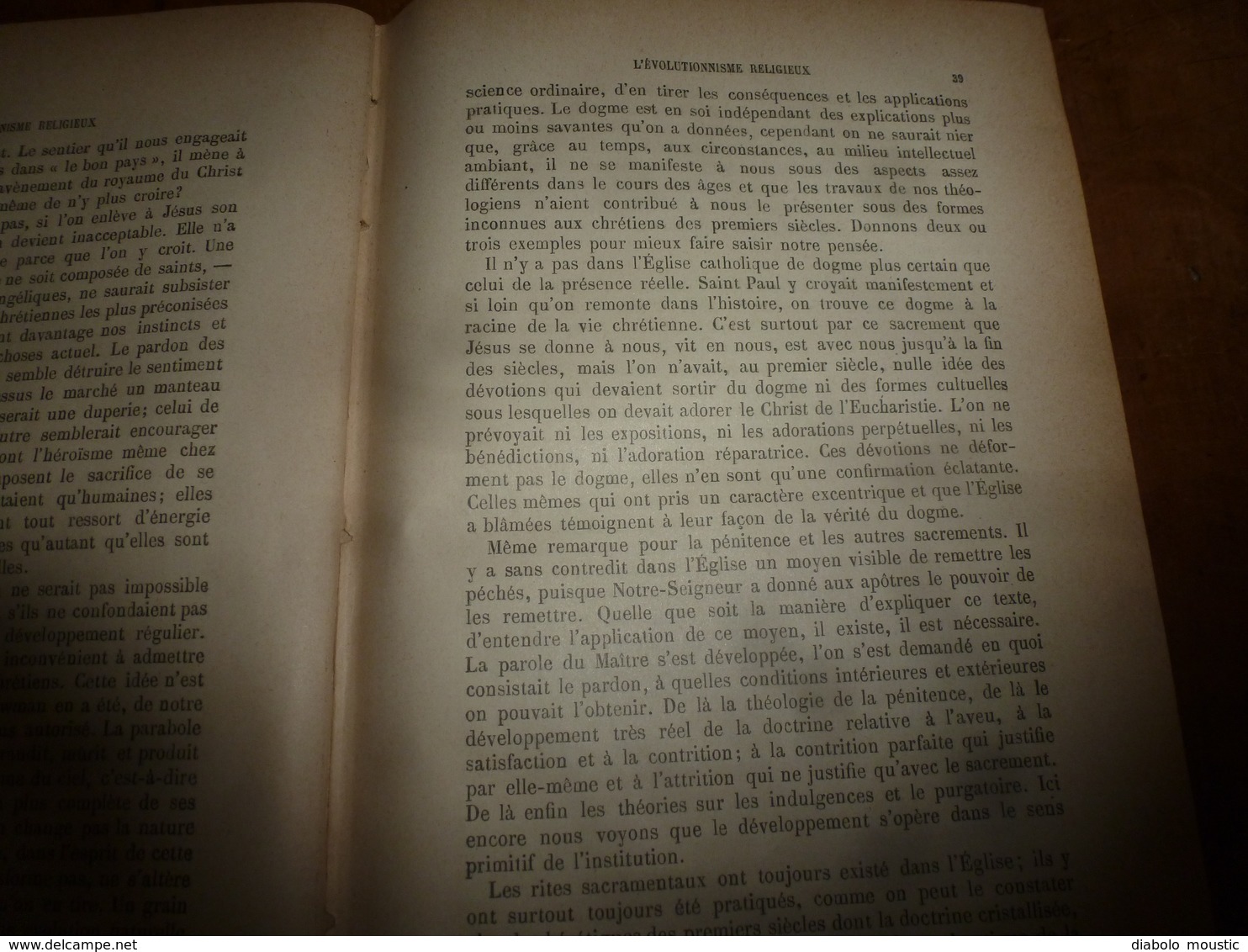 1897      L' ÉVOLUTIONNISME RELIGIEUX     à propos d'un ouvrage de A. Sabatier  (40 pages)