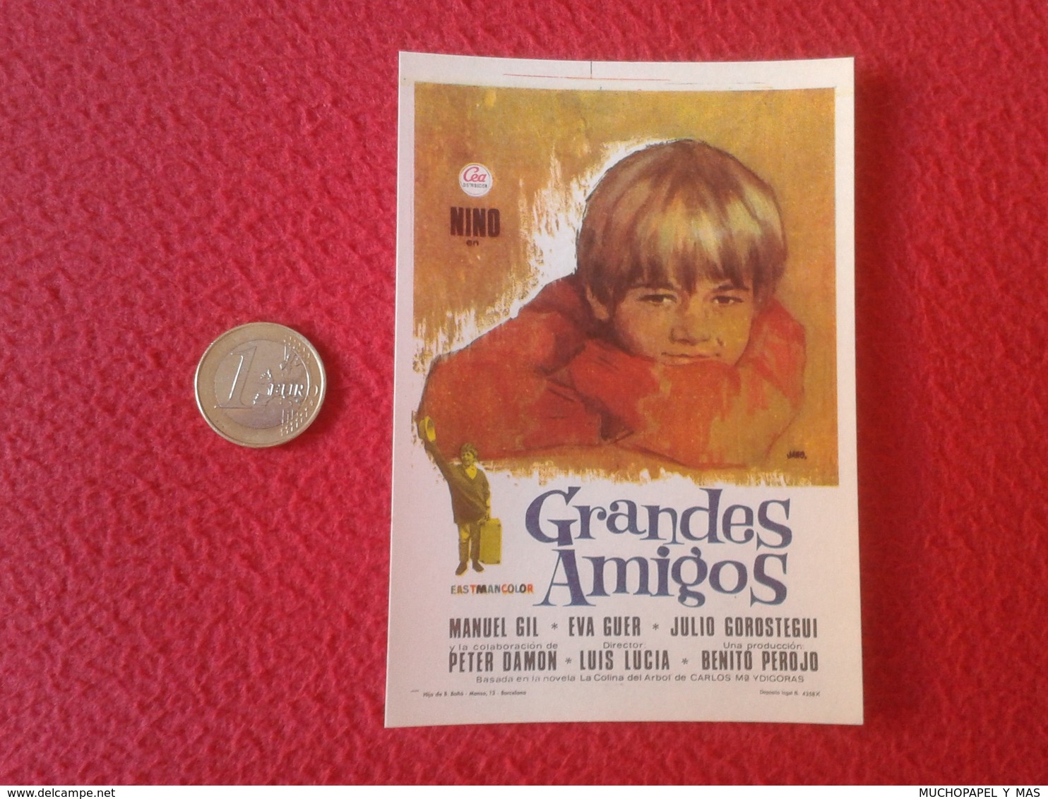 SPAIN PROGRAMA DE CINE FOLLETO MANO CINEMA PROGRAM PROGRAMME FILM PELÍCULA NINO EN GRANDES AMIGOS MANUEL GIL EVA GUER - Publicidad