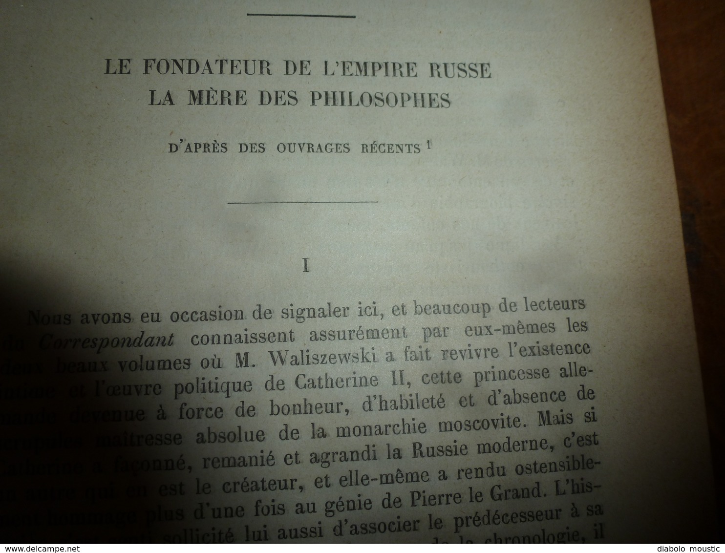 1897    DEUX PORTRAITS HISTORIQUES   Le Fondateur De L'empire Russe     La Mère Des Philosophes   (14 Pages) - Non Classés