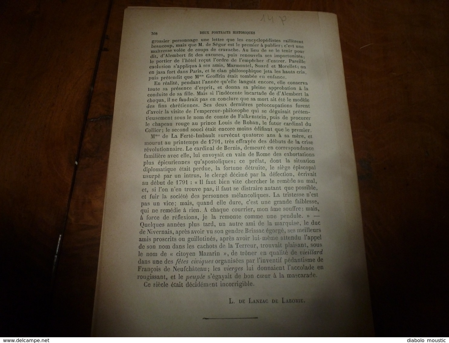 1897    DEUX PORTRAITS HISTORIQUES   Le Fondateur De L'empire Russe     La Mère Des Philosophes   (14 Pages) - Non Classés