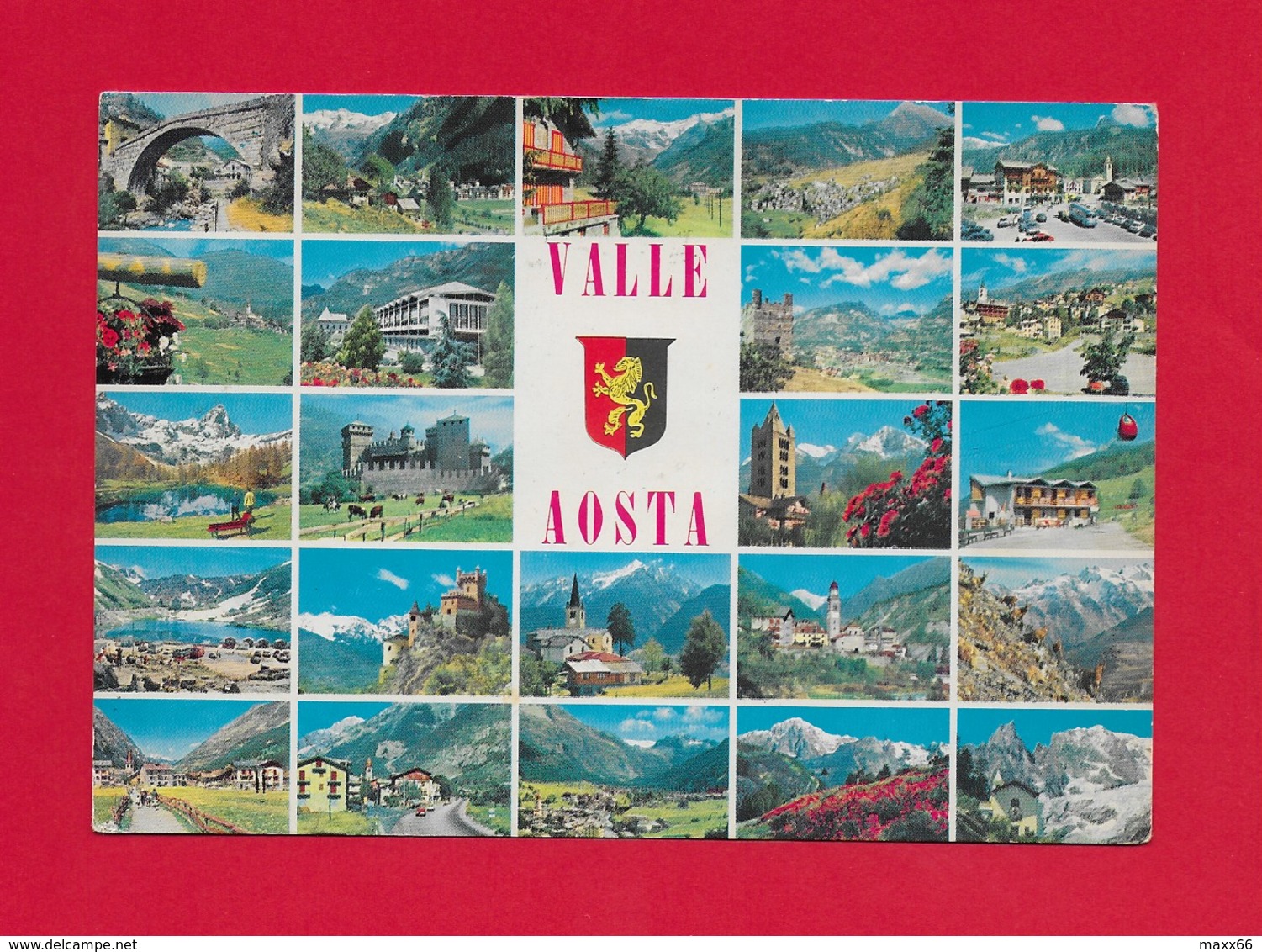 CARTOLINA VG ITALIA - VALLE D'AOSTA - Vedutine Multivue - 10 X 15 - ANN. 1980 - Altri & Non Classificati