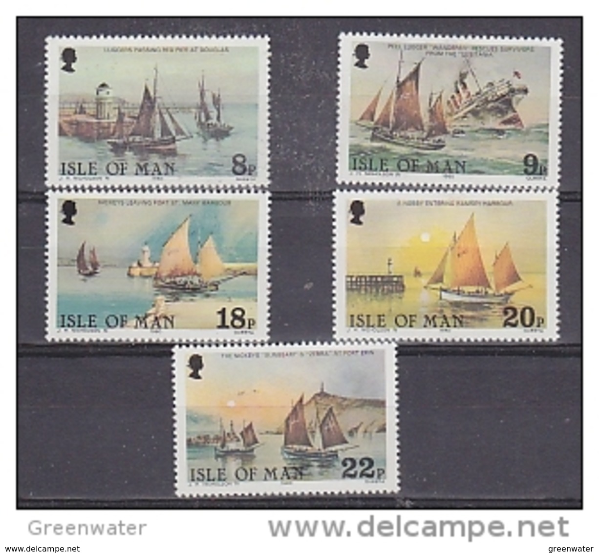 Isle Of Man 1980 Sailing Ships 5v ** Mnh (42919N) - Man (Eiland)