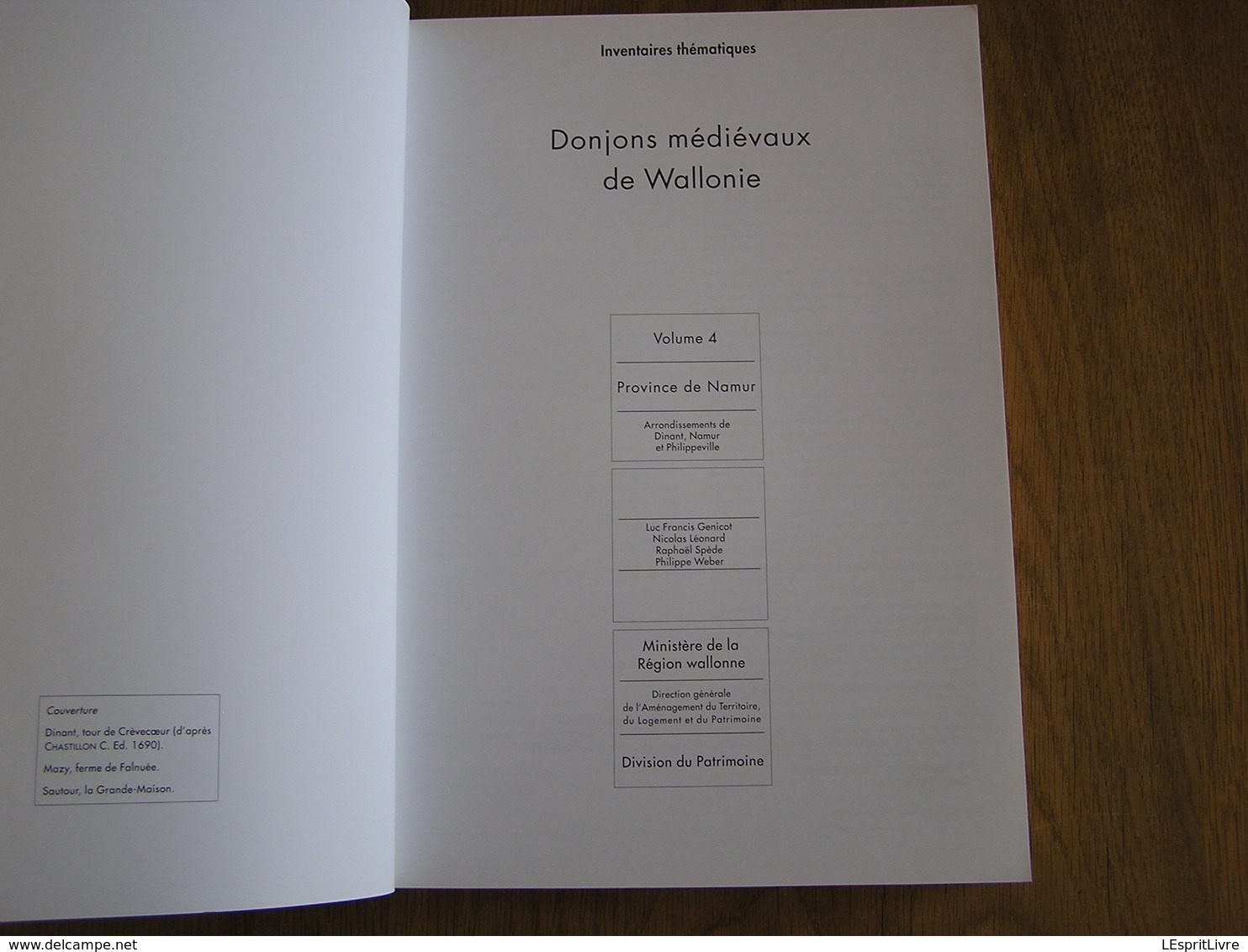 DONJONS MEDIEVAUX DE WALLONIE Vol 4 Namur Régionalisme Agimont Roly Fernelmont Noville Havelange Yvoir Onhaye Lavaux Thy - Belgique