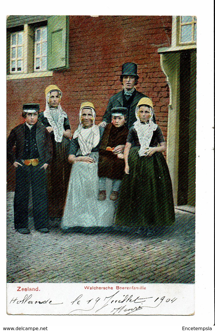 CPA - Carte Postale -Pays Bas - Zeeland Walchersche Boerenfamilie- -  VM3222 - Kostums