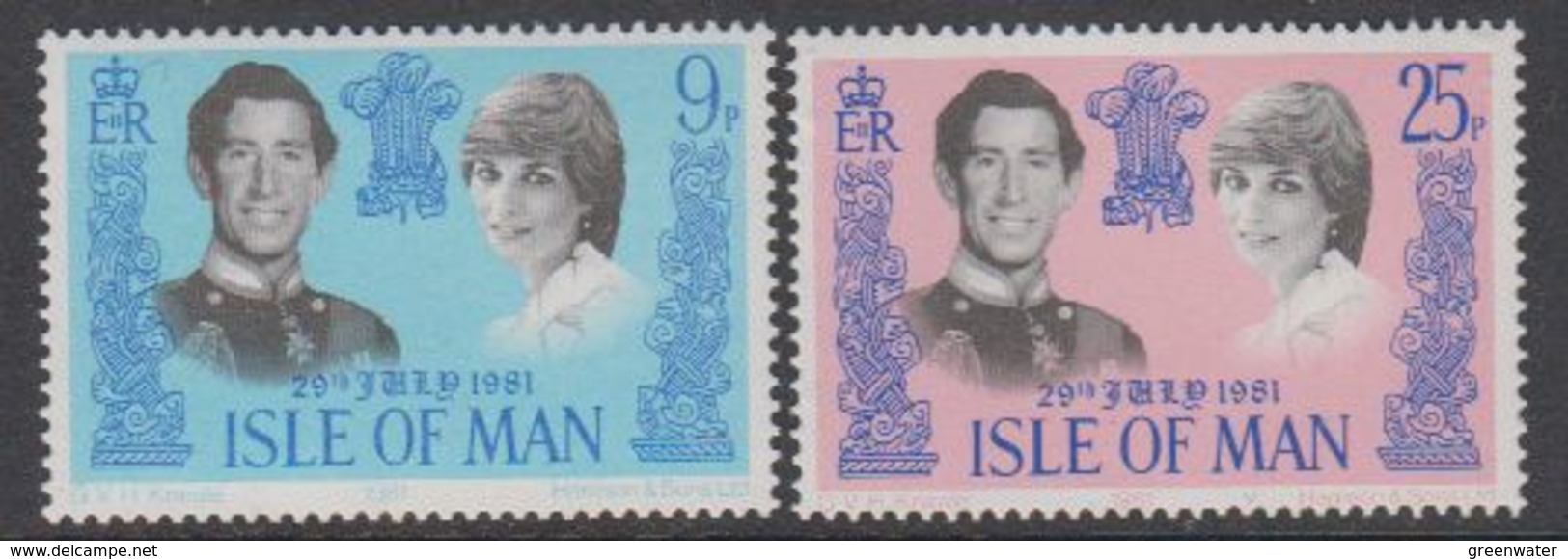 Isle Of Man 1981 Royal Wedding 2v ** Mnh (42921C) - Man (Eiland)