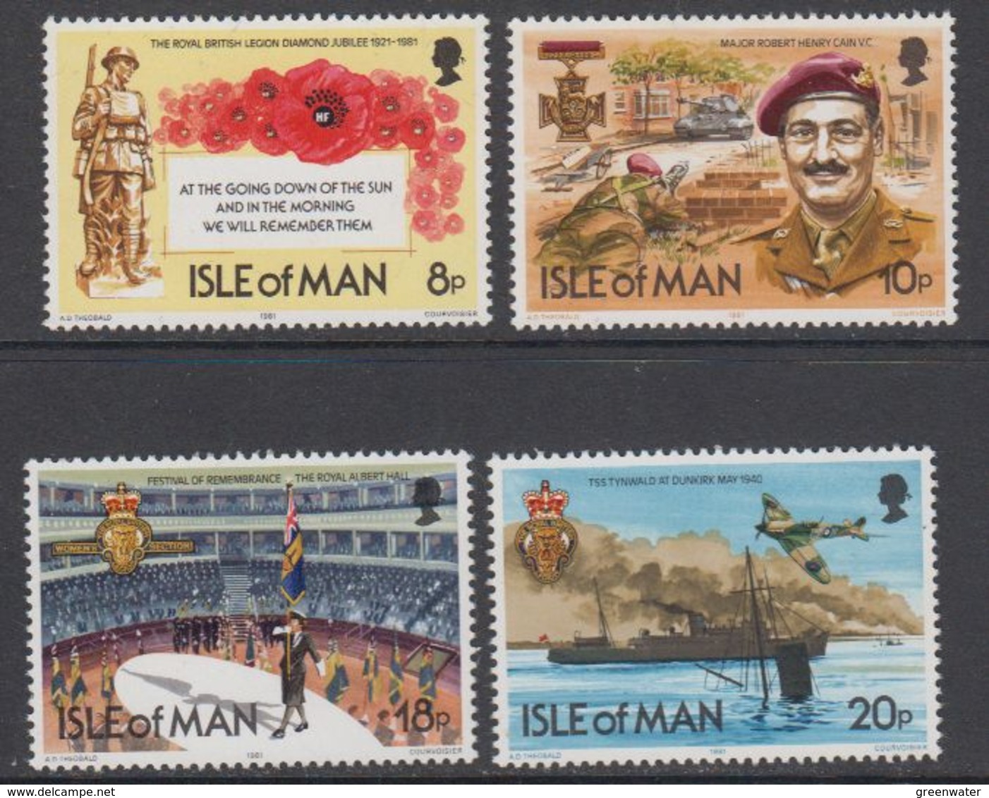 Isle Of Man 1981 British Legion 4v ** Mnh (42921F) - Man (Eiland)