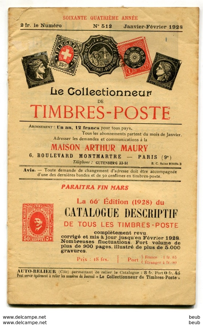 Le Collectionneur De Timbres-Poste De A. Maury - Années 1927/1933 (54 Fascicules) Du N° 505 Au N° 560 (sf 516 Et 559) - Français (jusque 1940)