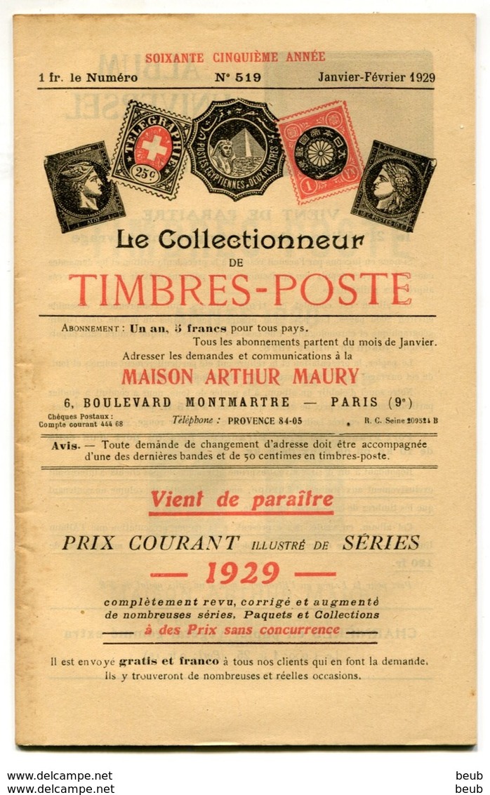 Le Collectionneur De Timbres-Poste De A. Maury - Années 1927/1933 (54 Fascicules) Du N° 505 Au N° 560 (sf 516 Et 559) - French (until 1940)