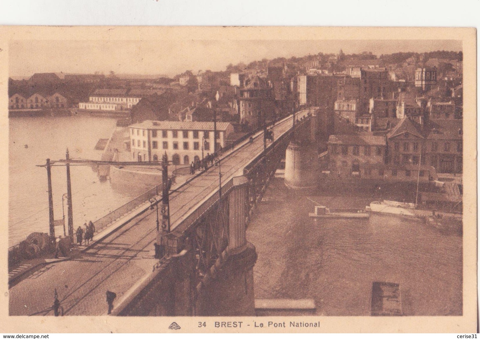 CPA - 34. BREST Le Pont National - Brest