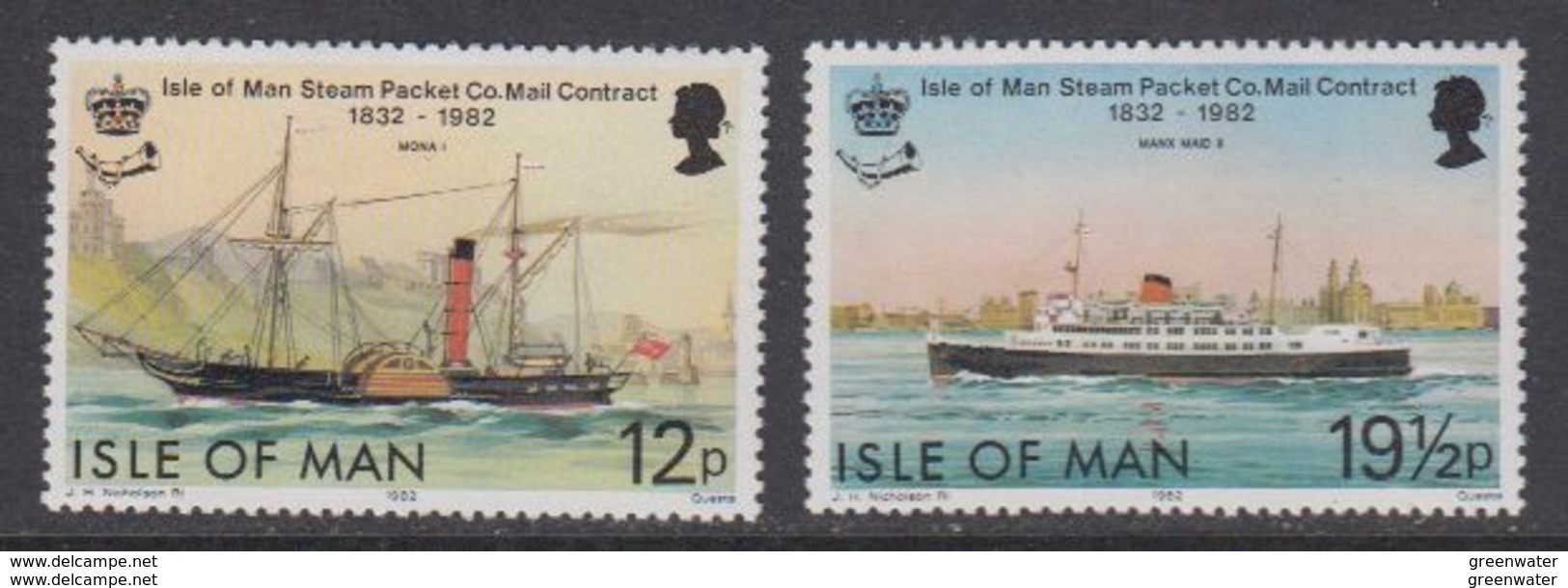 Isle Of Man 1982 Steam Packet 2v ** Mnh (42921N) - Man (Eiland)