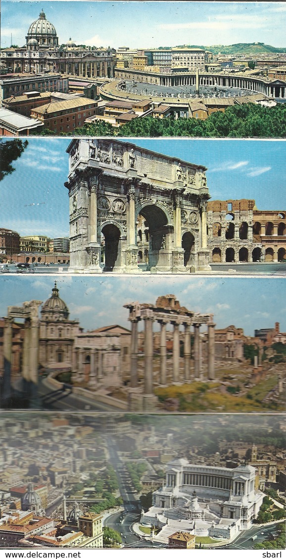 CPM Lot De 16 Mini Cartes Postales Sur ROME Et Ses Chefs D'Oeuvres - Collections & Lots