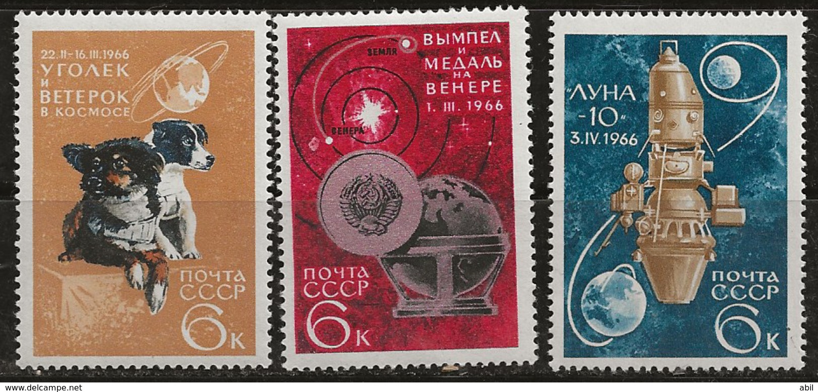 Russie 1966 N° Y&T :   3120 à 3122 ** - Nuevos