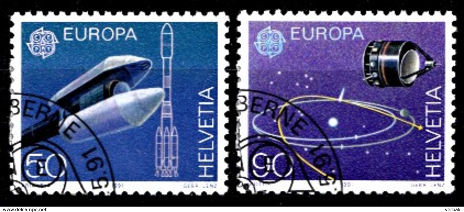 Suisse 1991 Mi.Nr: 1444-1445 Europa  Oblitèré / Used / Gebruikt - Gebruikt