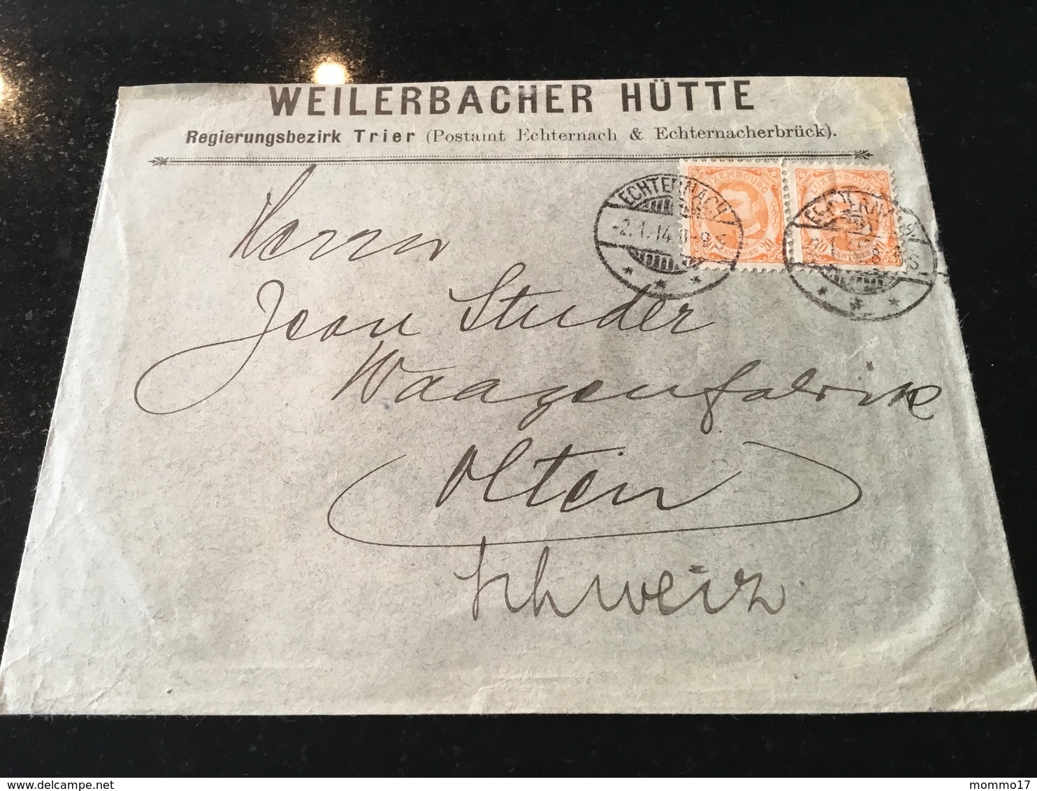 Luxembourg Lettre Weilerbach Hütte - 1906 Guillaume IV
