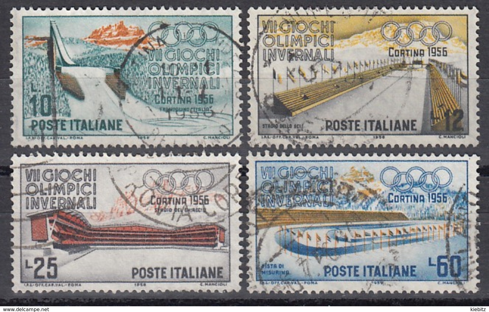 1956CORTINA - Italien - MiNr: 958-961 Komplett   Used - Winter 1956: Cortina D'Ampezzo