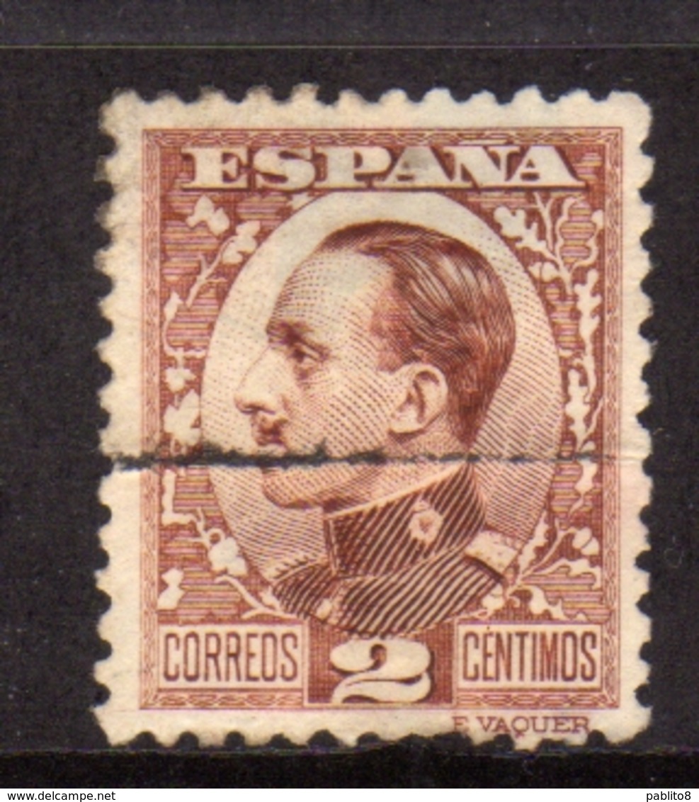 SPAIN ESPAÑA SPAGNA 1930 KING ALFONSO XIII RE CENT. 2c USATO USED OBLITERE' - Usati
