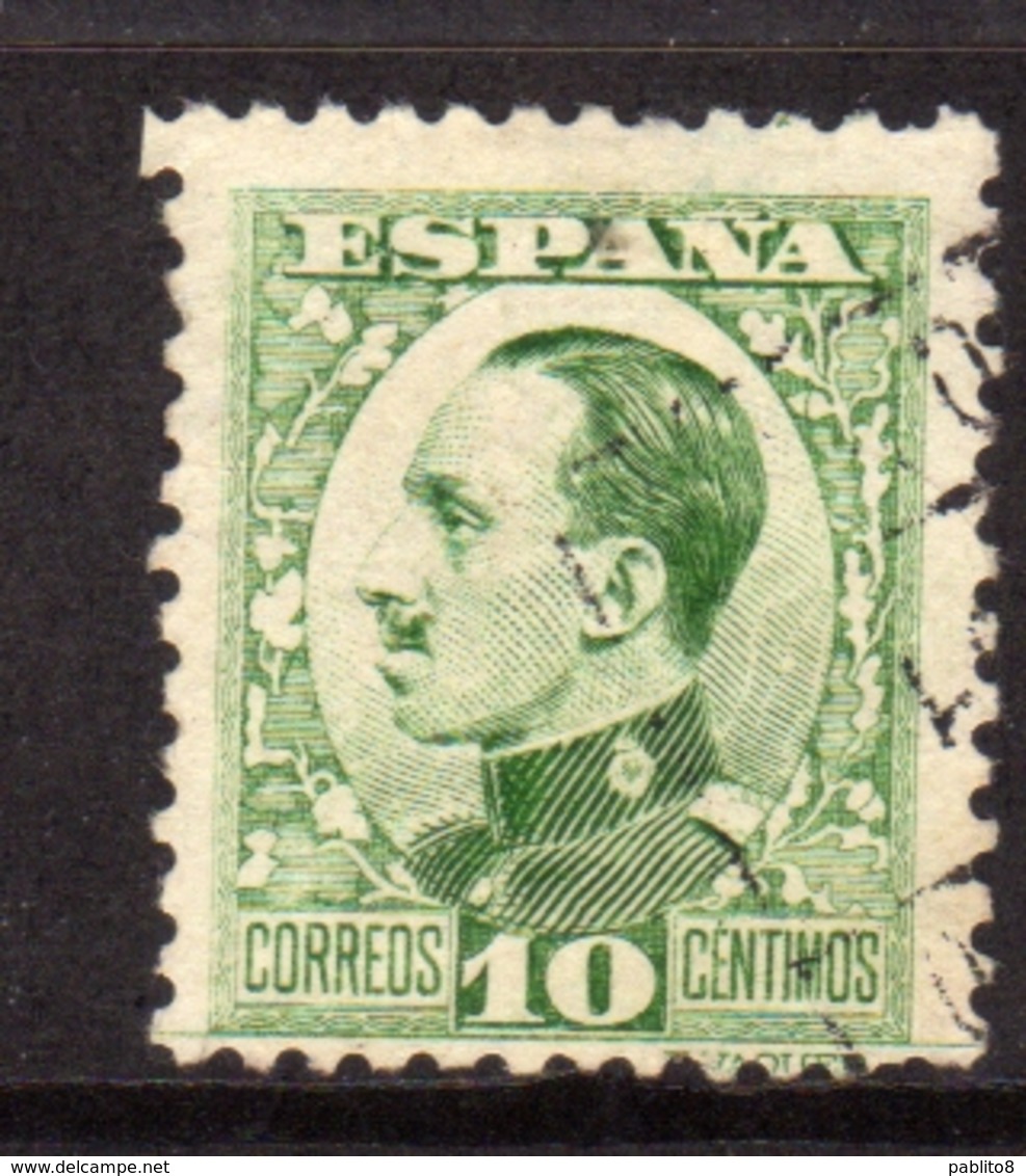 SPAIN ESPAÑA SPAGNA 1930 KING ALFONSO XIII RE CENT. 10c USATO USED OBLITERE' - Usati