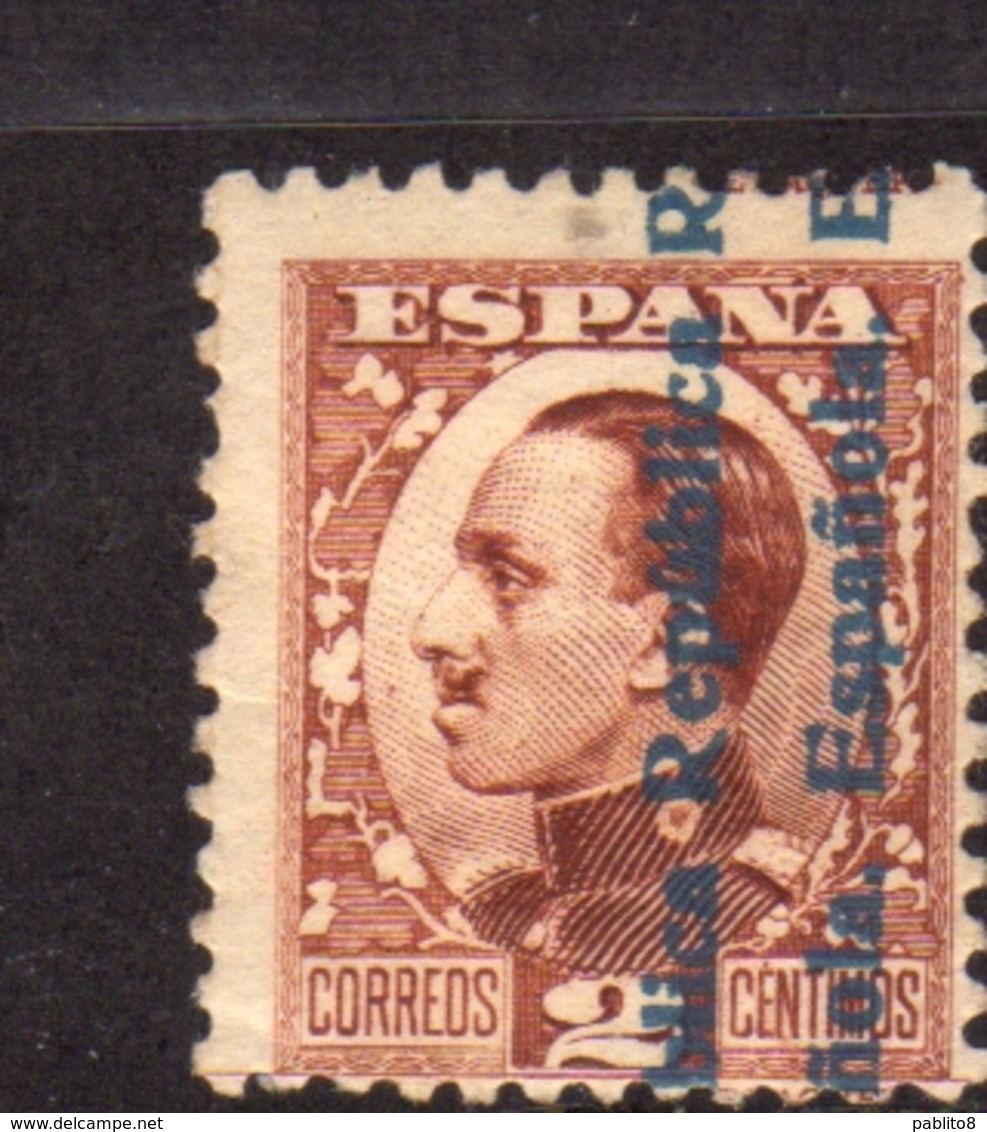 SPAIN ESPAÑA SPAGNA 1930 KING ALFONSO XIII RE CENT. 2c USATO USED OBLITERE' - Usati