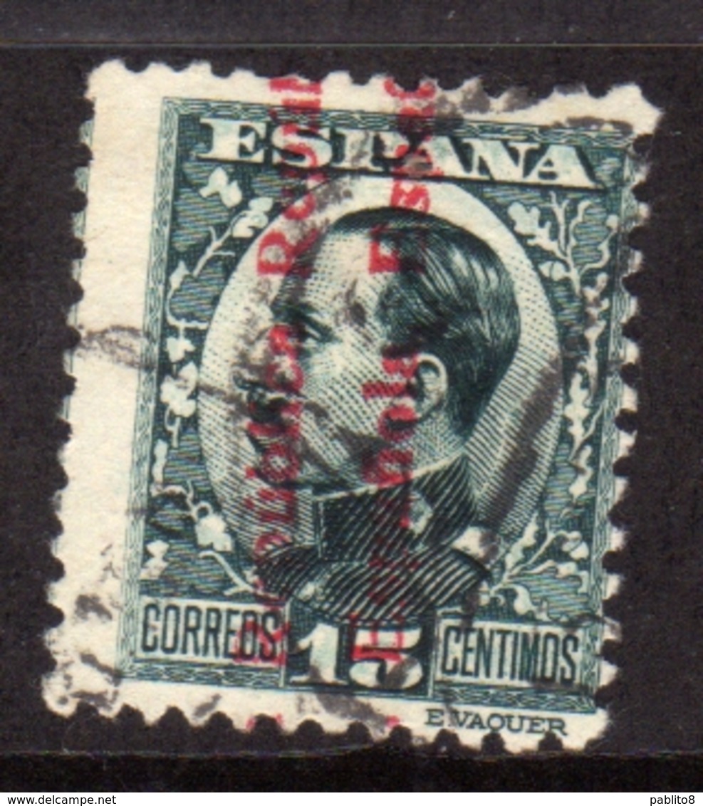 SPAIN ESPAÑA SPAGNA 1930 KING ALFONSO XIII RE CENT. 15c USATO USED OBLITERE' - Usati