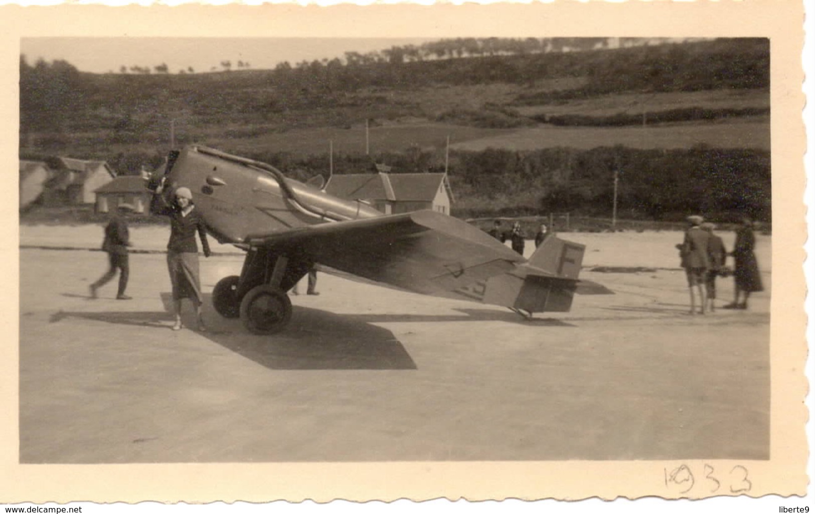 PLETIN LES GREVES 1933 Avion à La Plage Aviation  Photo C.11x7cm - Aviation