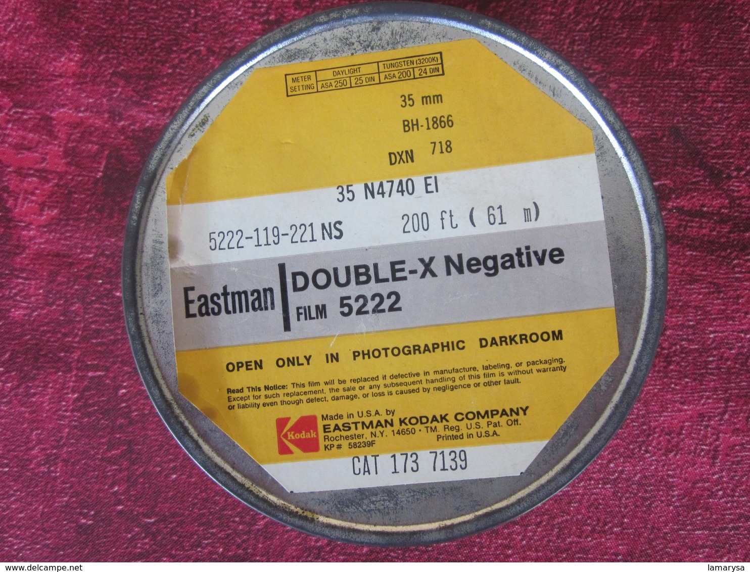 KODAK EASTMAN DOUBLE- X NÉGATIVE Photographie Bobine Film 35 mm BH-1866-DXN 718 :VIERGE VENDU EN L’ÉTAT AUCUNE GARANTIE