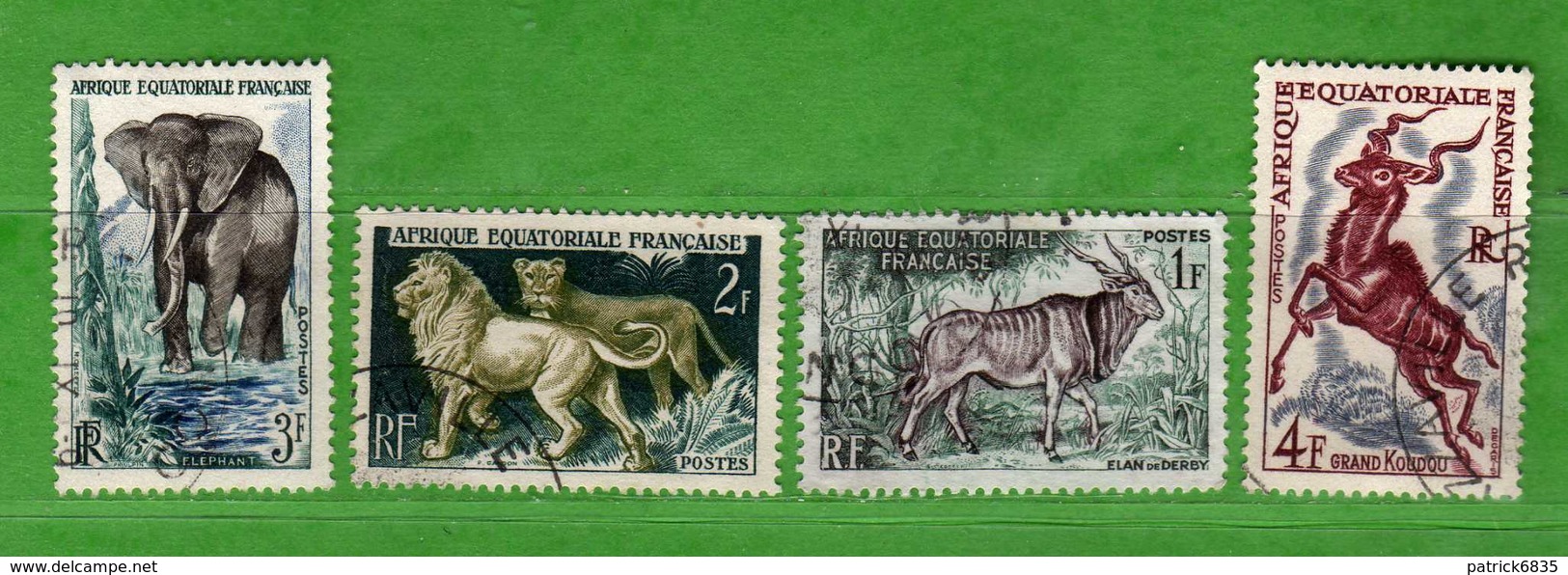 (Us3)  Afrique Equatoriale Française °, AEF 1957 - FAUNA - ANIMALI Yvert.  238 à 241 . Oblitéré .  Vedi Descrizione - Usati