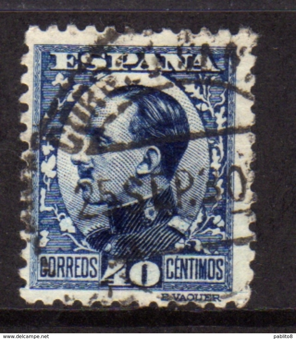 SPAIN ESPAÑA SPAGNA 1930 KING ALFONSO XIII RE CENT. 40c USATO USED OBLITERE' - Used Stamps