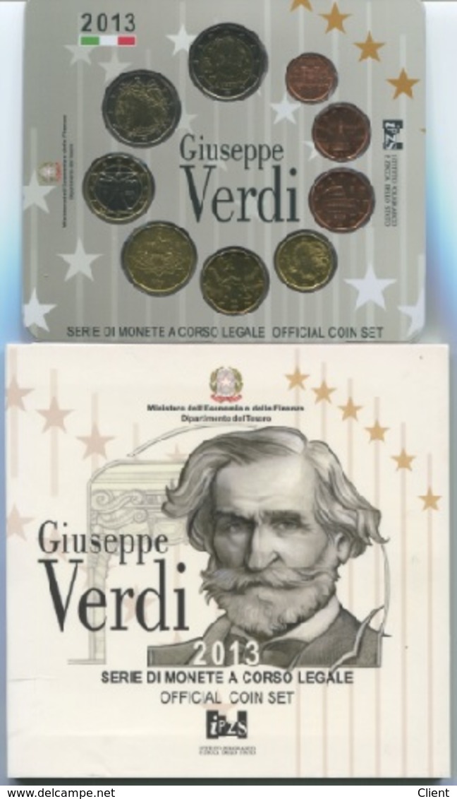 ITALIE - SET EURO 2013 - Giuseppe Verdi - TRES BON PRIX !!!!! Prix Env 40 Euro - Italie