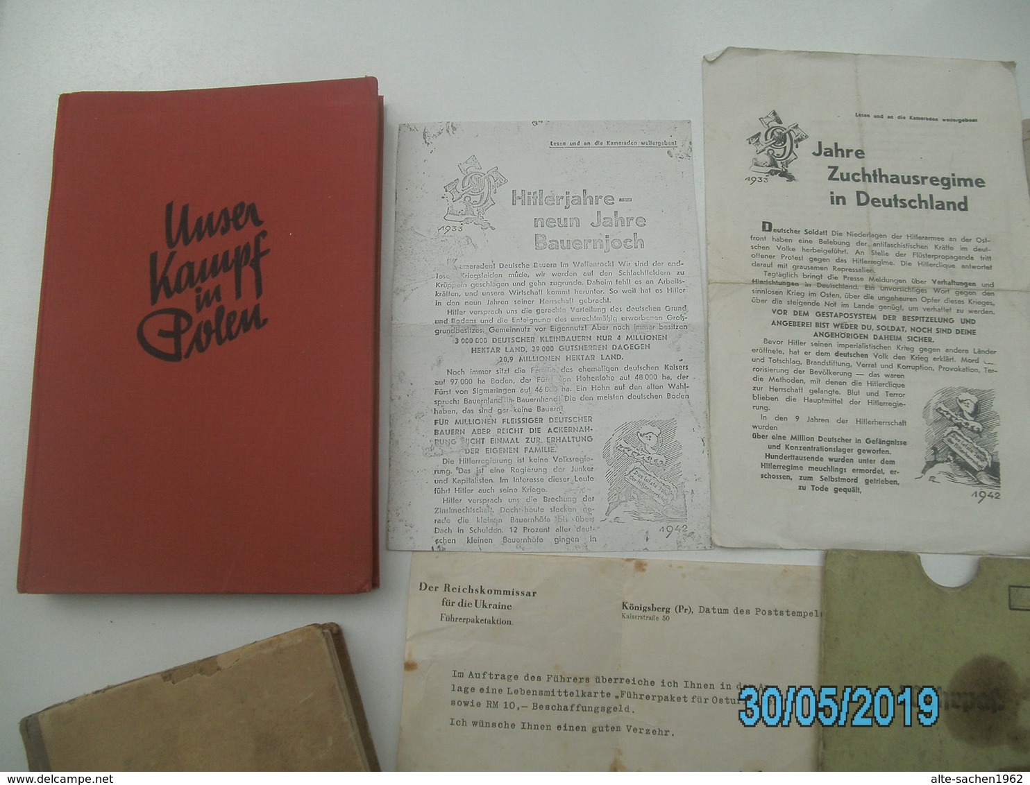 GROSSES LOT - 2Wk. - BÜCHER-DOKUMENTE-URKUNDE Usw,,,, - 1939-45