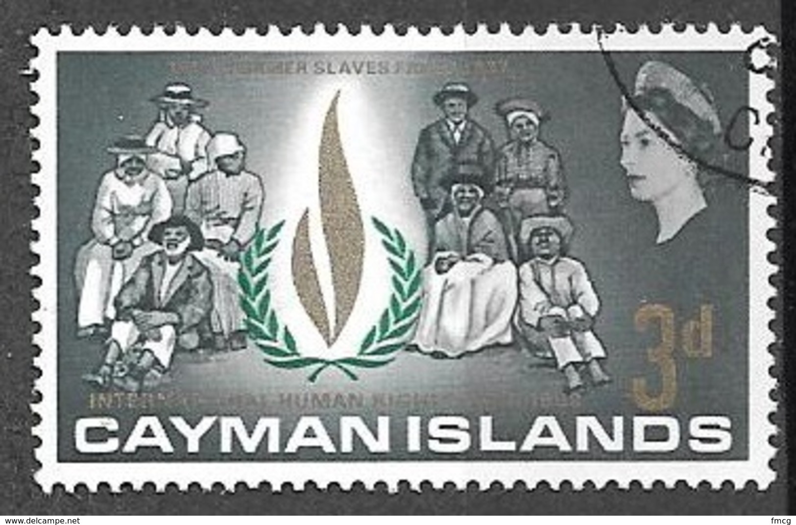 1968 3d Human Rights, Used - Cayman Islands