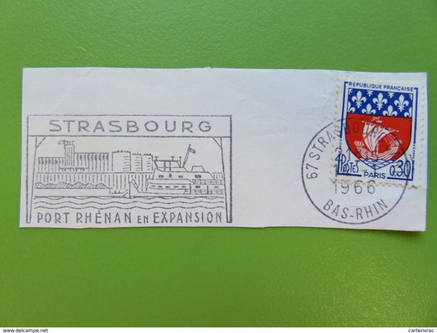 Flamme - Strasbourg - Port Rhénan En Expansion - Cachet Strasbourg 1966 - Timbre YT N° 1354B - Mechanical Postmarks (Advertisement)