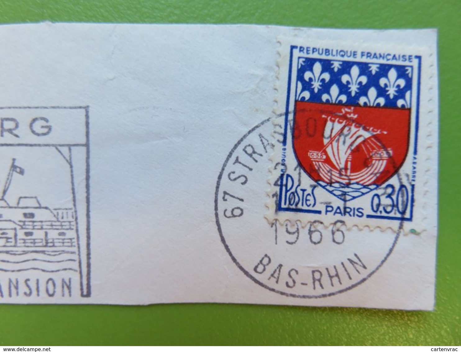 Flamme - Strasbourg - Port Rhénan En Expansion - Cachet Strasbourg 1966 - Timbre YT N° 1354B - Mechanical Postmarks (Advertisement)