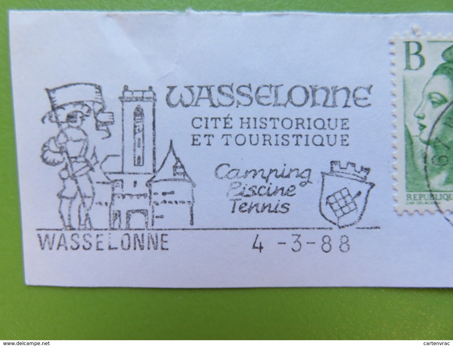 Flamme - Wasselonne (Bas-Rhin) - Cité Historique - Cachet 1988 - Timbres YT N° 2483 Et 2376 - Mechanical Postmarks (Advertisement)