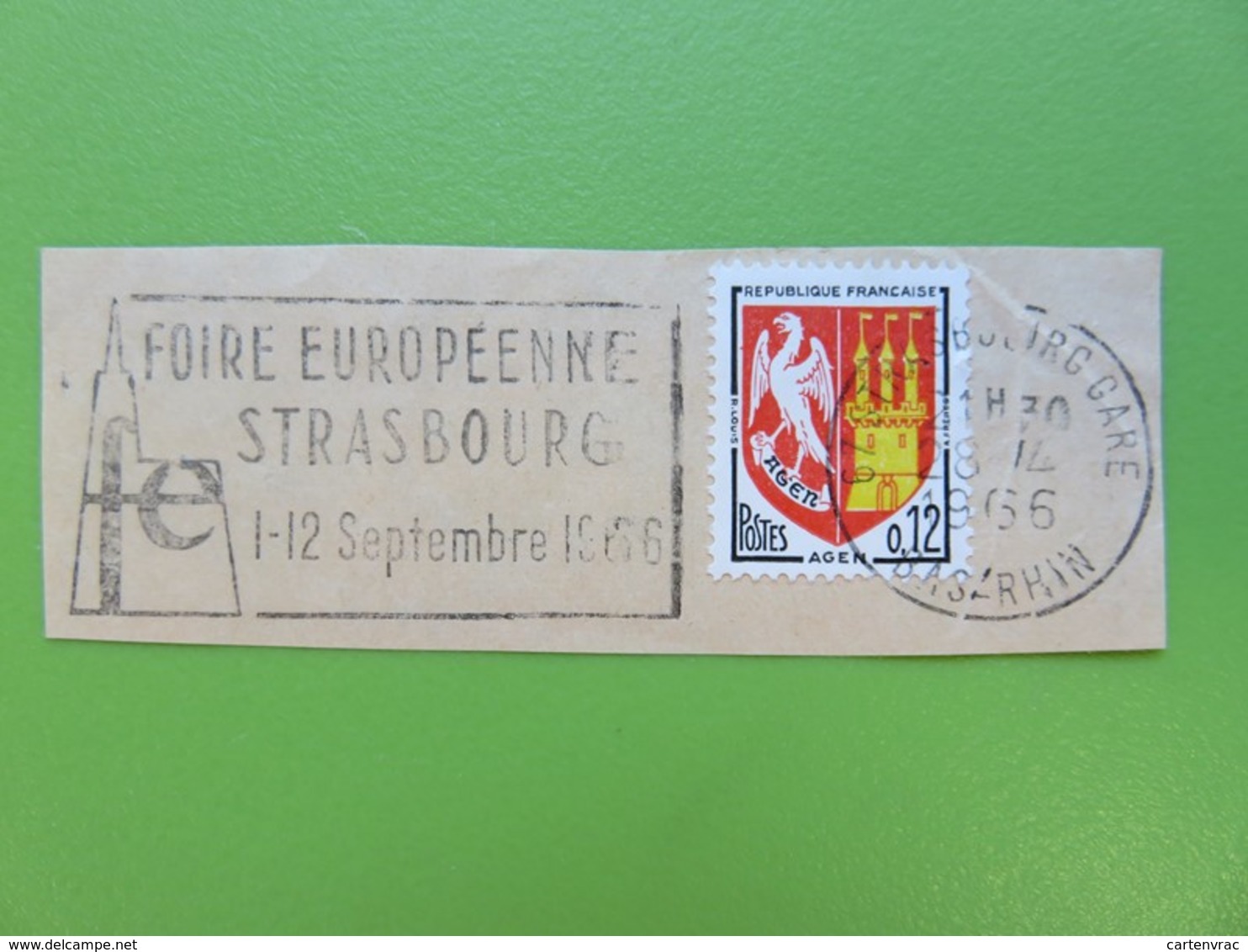 Flamme - Foire Européenne De Strasbourg - 1966 - Cachet Strasbourg-Gare - Timbre YT N° 1353A - Mechanical Postmarks (Advertisement)