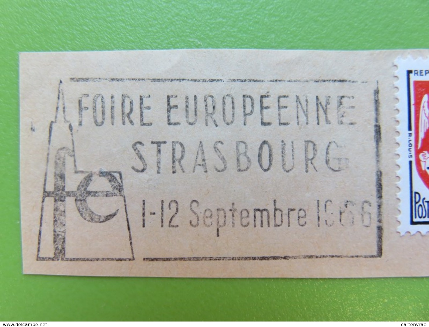 Flamme - Foire Européenne De Strasbourg - 1966 - Cachet Strasbourg-Gare - Timbre YT N° 1353A - Mechanical Postmarks (Advertisement)