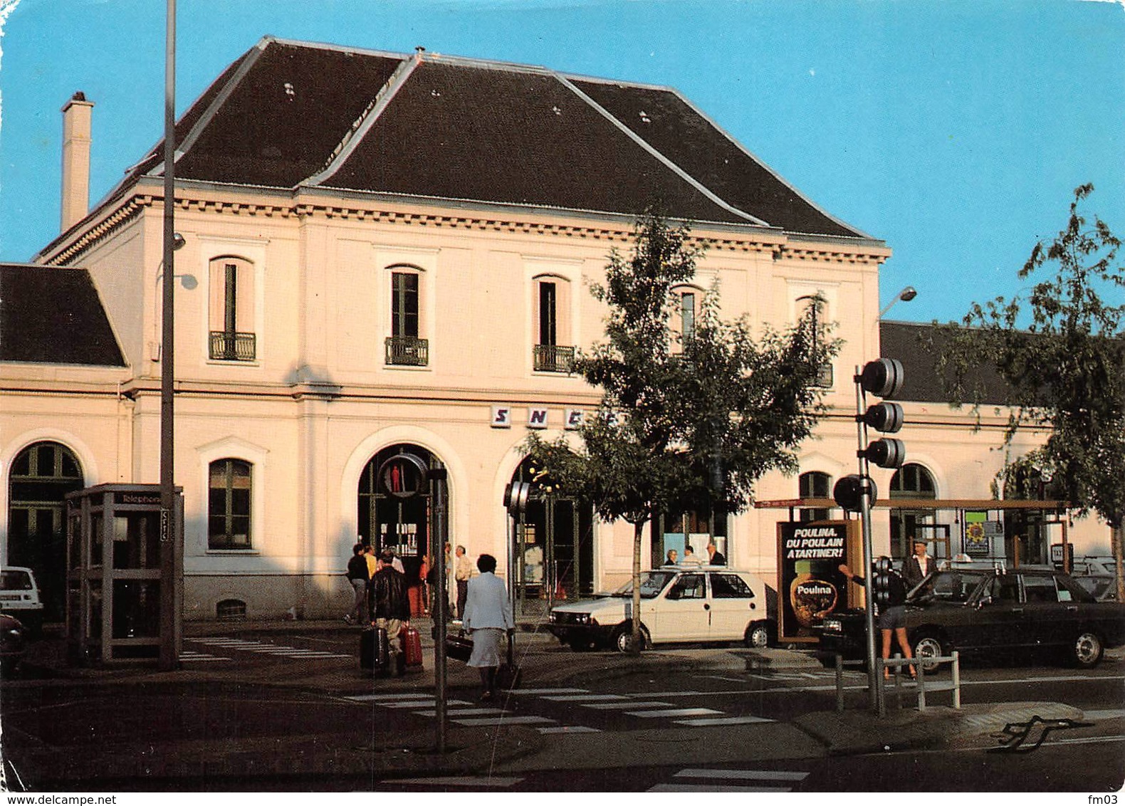 Roanne Gare Voitures Pub Chocolat Poulain - Roanne