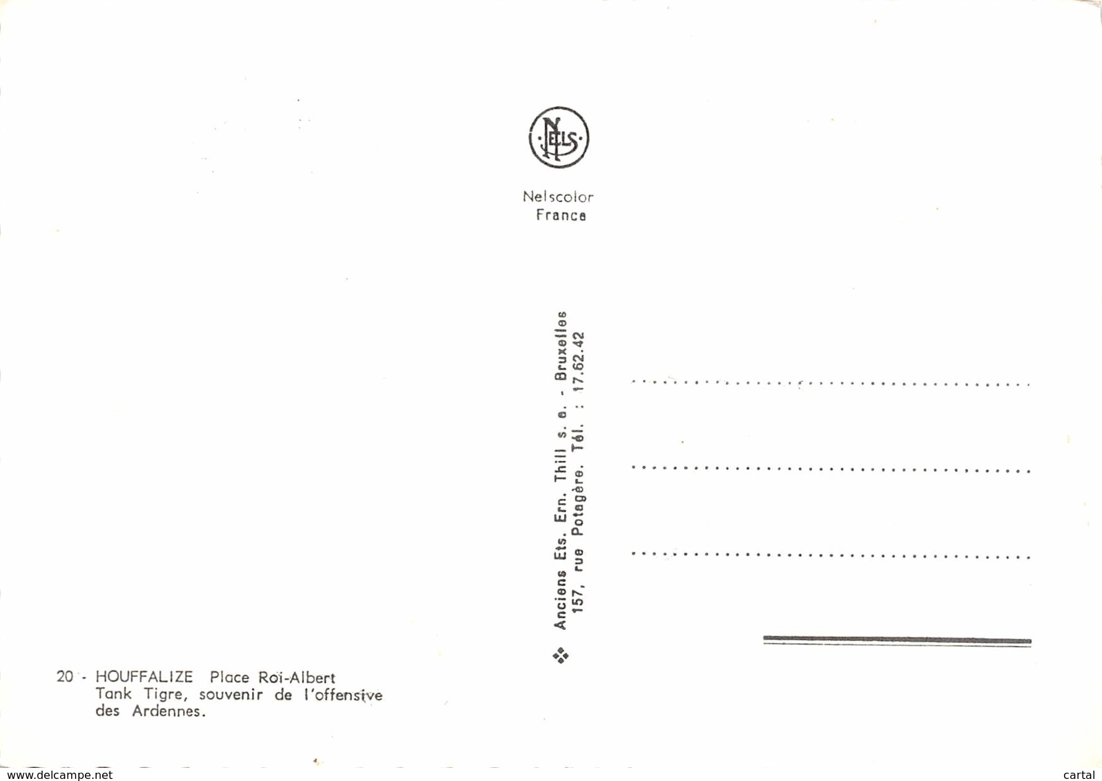 CPM - HOUFFALIZE - Place Roi-Albert - Tank Tigre, Souvenir De L'offensive Des Ardennes - Houffalize