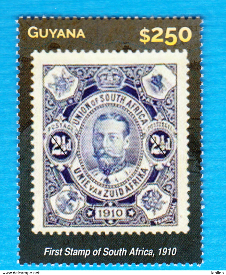 SOUTH AFRICA 1st Stamp South Africa On 2015 Guyana Stamp On Stamp - Andere & Zonder Classificatie