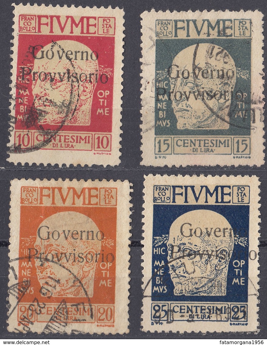 FIUME - 1921  - Lotto Di 4 Valori Usati: Yvert: 133/136. - Fiume