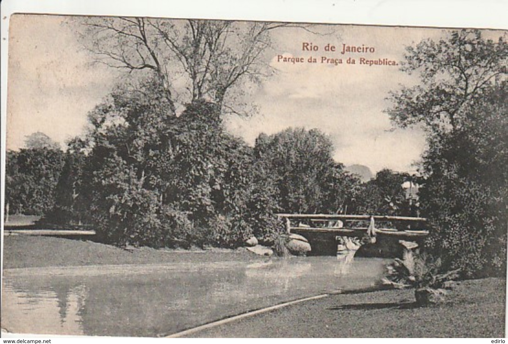 ***  BRESIL  ***   RIO DE JANEIRO  RIO  Parque Da Praça Da Republica    Stamped  - TTB - Rio De Janeiro