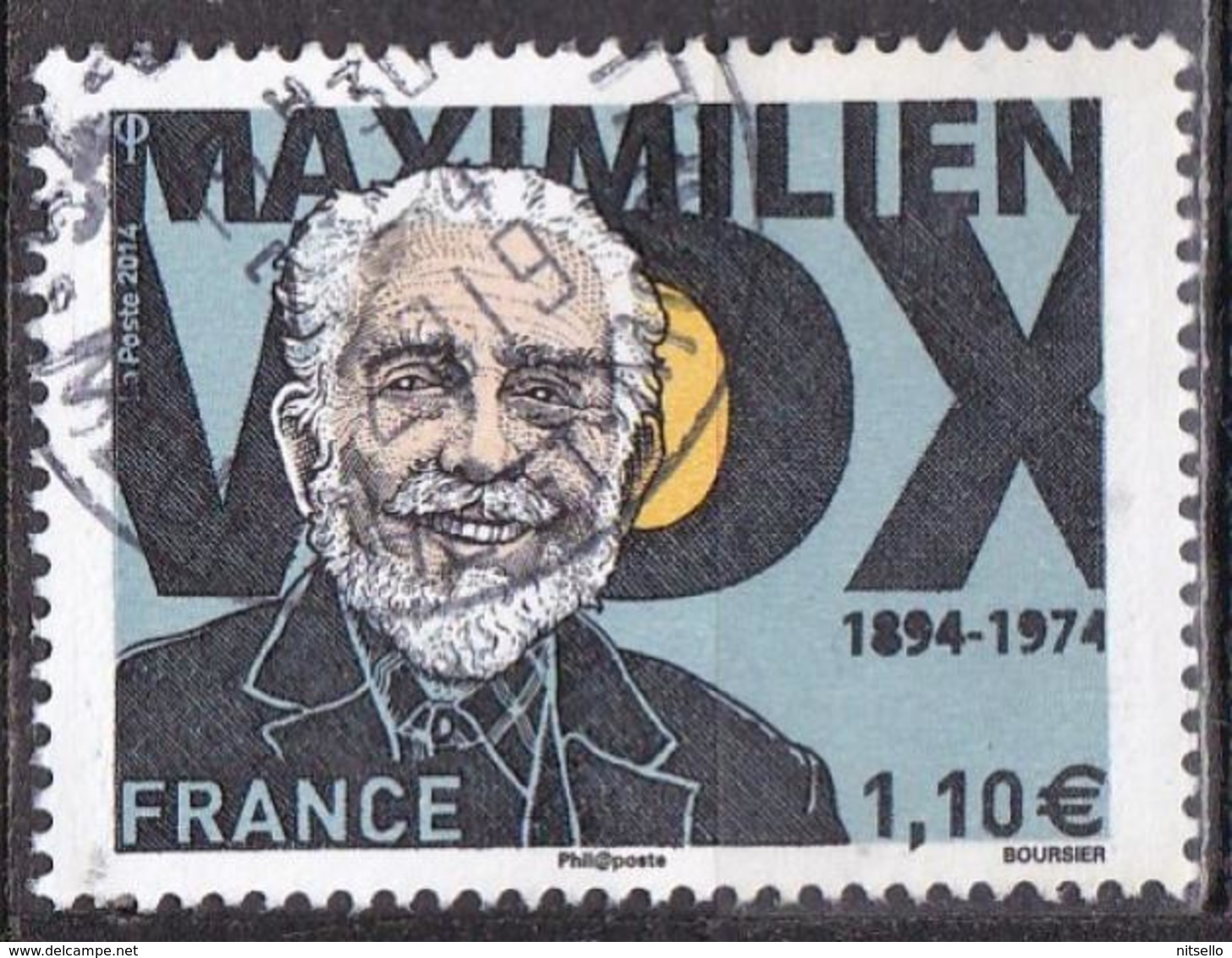 LOTE 1910  ///  (C040)  FRANCE N° 4906 De 2014 Oblitéré Rond "Maximilien Vox" - 2010-.. Matasellados