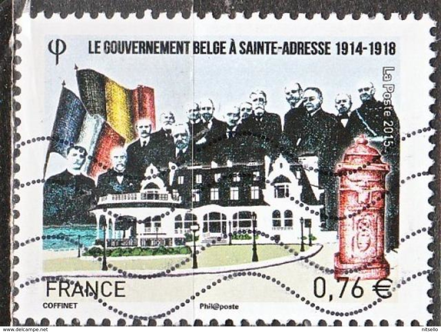 LOTE 1910  ///  (C025)  FRANCE Nouveautée 2015 "le Gouvernement Belge à St Adresse - Gebraucht