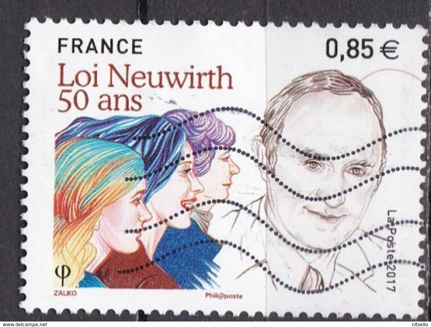 LOTE 1910  ///  (C020)  FRANCE Nouveauté De 2017 "loi Neuwirth" - Usati