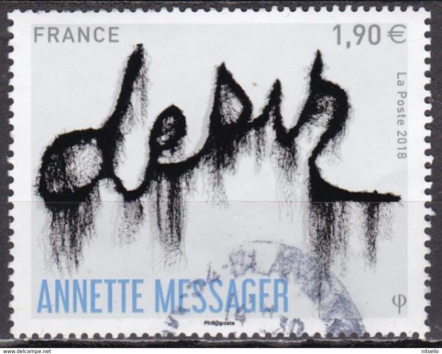LOTE 1910  ///  (C065)  FRANCE N° 5202 De 2018 Oblitéré ROND "Anette Messager" - 2010-.. Matasellados