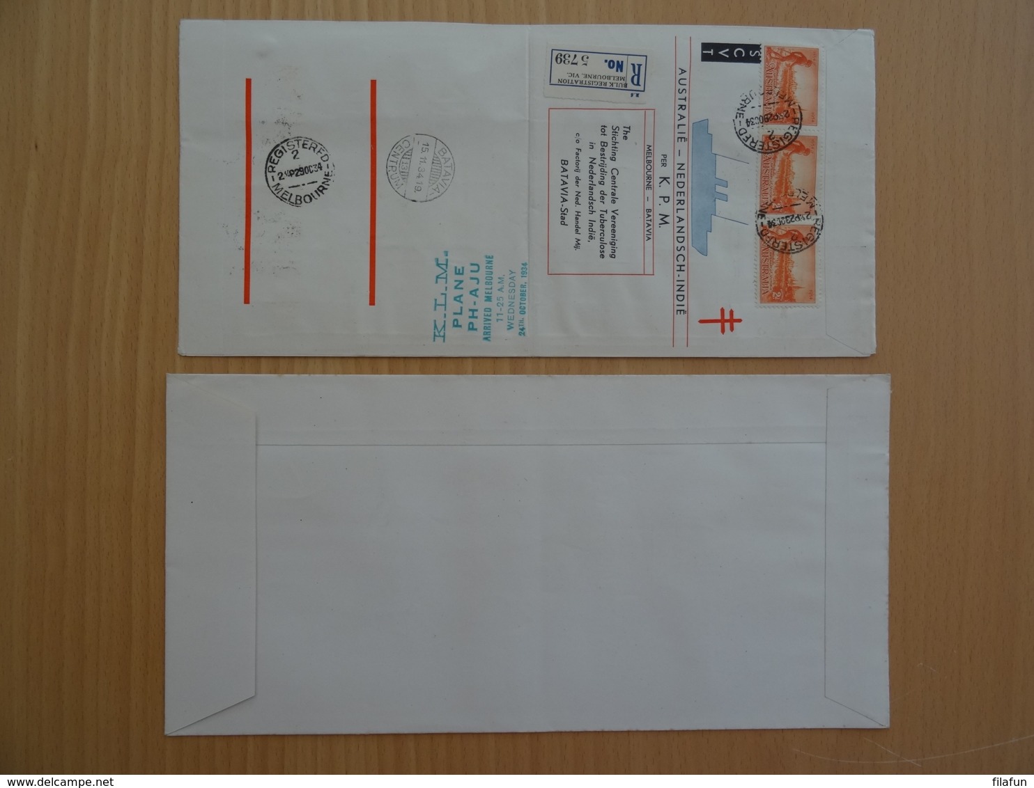 Nederlands Indië - 1934 - Uiver Envelop London-Melbourne Race - Uitgave SCVT Met Originele Uiver-hoes - Nummer 1751 - Nederlands-Indië