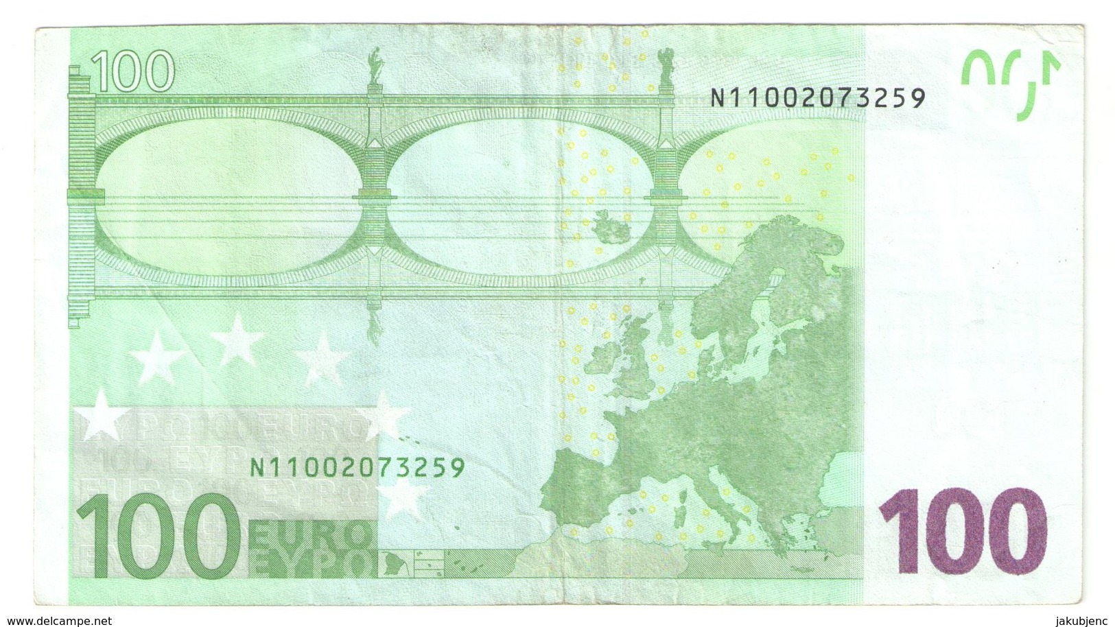 100 EURO RARE "N" F001A1! - 100 Euro