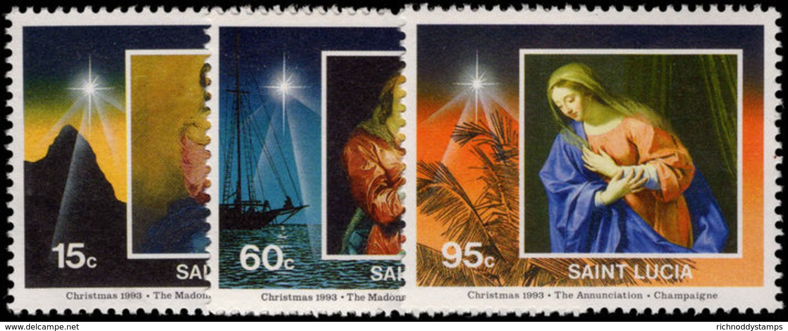 St Lucia 1993 Christmas Unmounted Mint. - St.Lucia (1979-...)