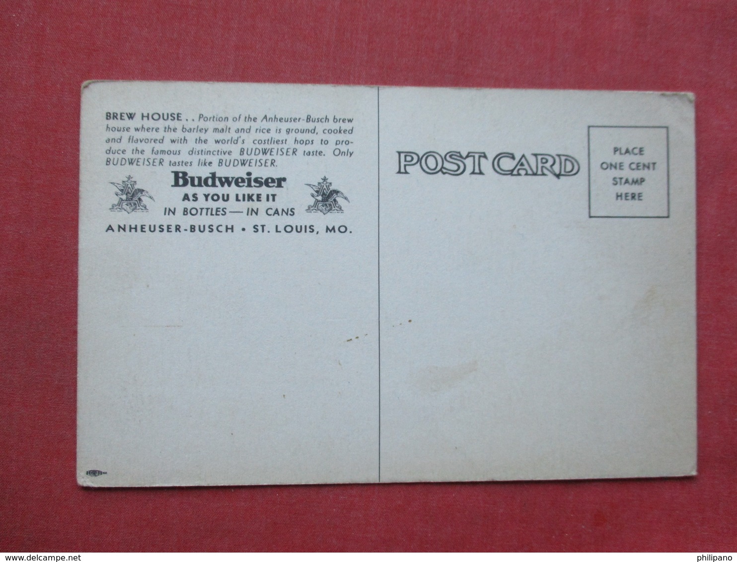Budweiser Brew House St Louis Mo  Brew House        Ref 3395 - Advertising